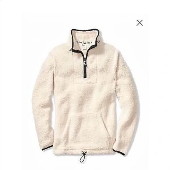 2 PINK Sherpa crewneck halfzips - Picture 1 of 8